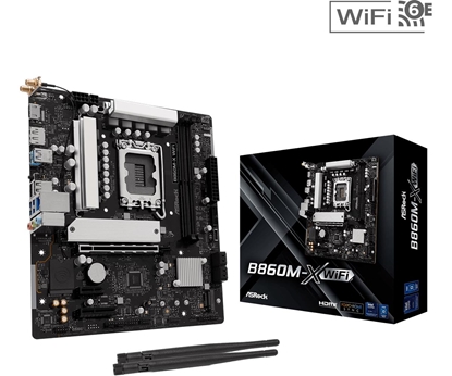 Picture of Mainboard|ASROCK|Intel B860 Express|LGA1851|Micro-ATX|Memory DDR5|Memory slots 2|B860M-X_WIFI