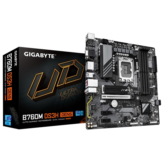Picture of Mainboard|GIGABYTE|Intel B760 Express|LGA1700|Micro-ATX|Memory DDR5|Memory slots 4|B760MDS3HGEN5