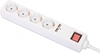 Picture of Manhattan Power Distribution Unit EU (2-pin), x4 gang/output & x2 USB-A ports with on/off switch, 2m cable, 16A, White, Extension Lead, PDU, Power Strip, 2.1A shared USB-A output, Three Year Warranty