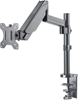 Picture of Manhattan TV & Monitor Mount, Desk, Full Motion (Gas Spring), 1 screen, Screen Sizes: 10-27", Black, Clamp or Grommet Assembly,VESA 75x75 to 100x100mm, Max 8kg, Lifetime Warranty