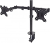 Picture of Manhattan TV & Monitor Mount, Desk, Full Motion, 2 Screens, Screen Sizes: 10-27", Black, Clamp Assembly, Dual Screen, VESA 75x75 to 100x100mm, Max 8kg (each), Lifetime Warranty