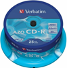 Picture of Verbatim Blank CD-R AZO 700MB 1x-52x Crystal, 25 Pack Spindle