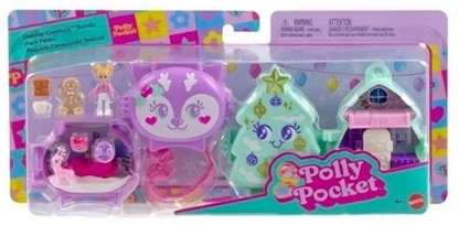 Attēls no Mattel Polly Pocket witeczny zestaw kompaktowy 2-pak (JGM53)