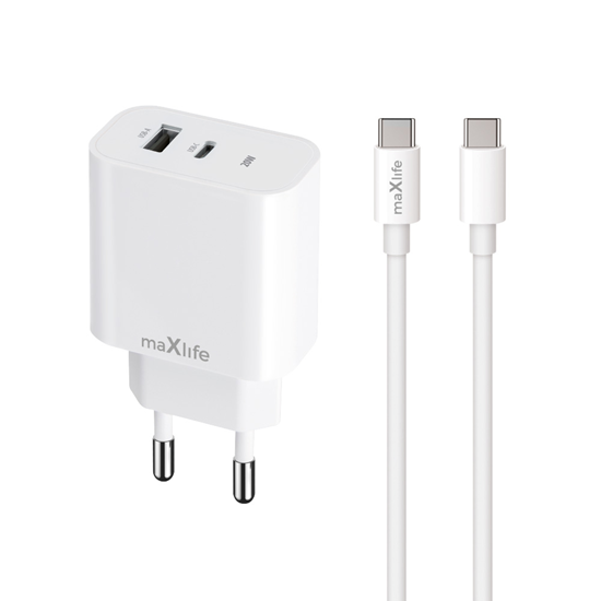 Picture of Maxlife MXTC-06-20AC PD QC charger 1x USB-C 1x USB