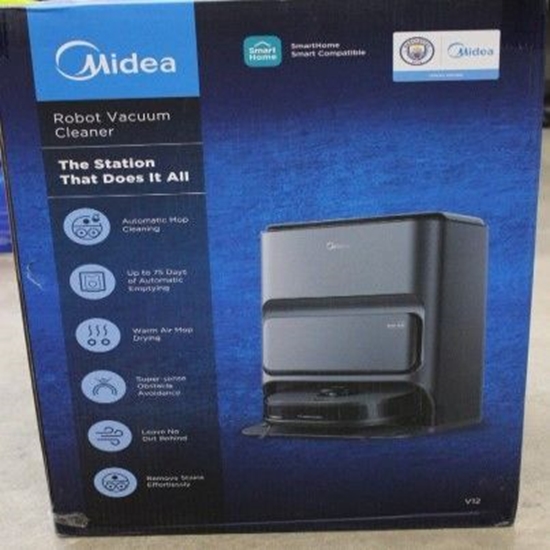 Picture of Midea SALE OUT. V12 Robot Vacuum Cleaner, White | | Robot Vacuum Cleaner | V12 | Wet&Dry | 5200 mAh | Dust capacity 3 L | 5000 Pa | White | Battery warranty 24 month(s) | DAMAGED PACKAGING, USED AS DEMO