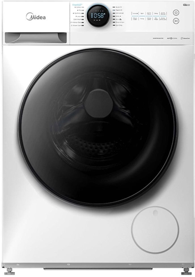 Picture of Midea Washing Machine | MF200W80WB/W-HR | Energy efficiency class A | Front loading | Washing capacity 8 kg | 1400 RPM | Depth 48 cm | Width 60 cm | Display | LCD | Steam function | White