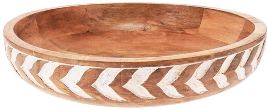 Picture of MISKA DREWNIANA DO SERWOWANIA PRZEKSEK SAATEK NA OWOCE 30.5CM 2.5L VILDE 259690