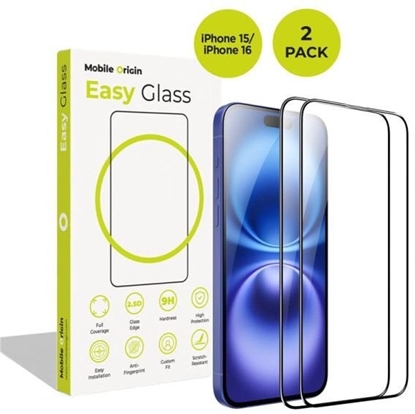 Изображение Mobile Origin EasyGlass iPhone 15/iPhone 16, 2 pack