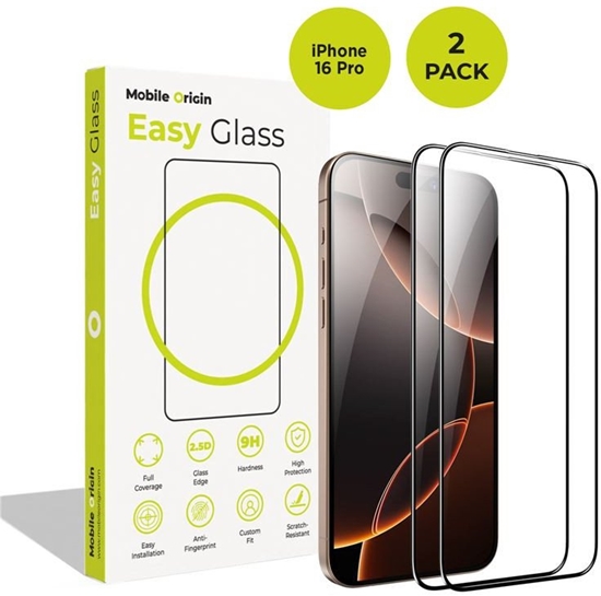 Picture of Mobile Origin EasyGlass iPhone 16 Pro, 2 pack