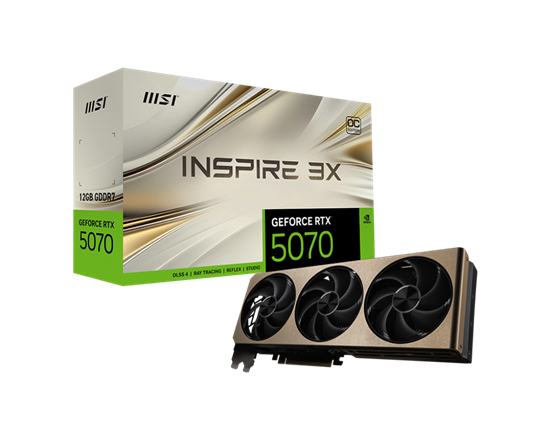 Picture of MSI GeForce RTX 5070 12GB INSPIRE 3X OC