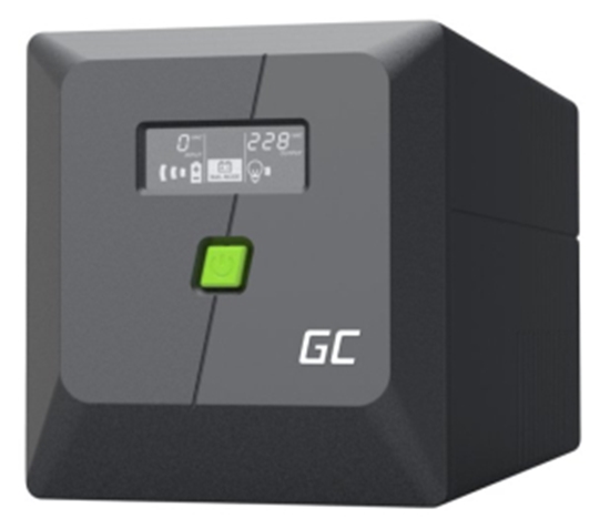 Picture of Nepārtrauktas barošanas bloks Green Cell PowerProof LCD UPS 1000VA 700W USB 2x Schuko + 2x IEC