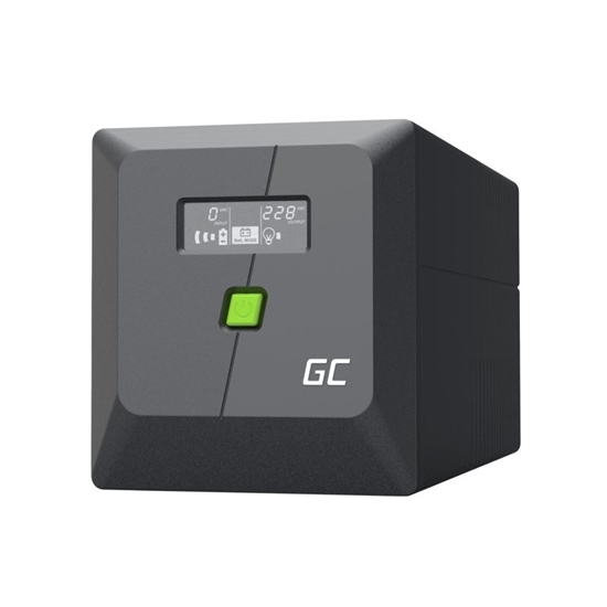 Picture of Nepārtrauktas barošanas bloks Green Cell PowerProof LCD UPS 1000VA 700W USB 2x Schuko + 2x IEC