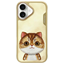 Attēls no Nimmy etui iPhone 16 6.1" khaki Big Eyed  Pet 2.0 