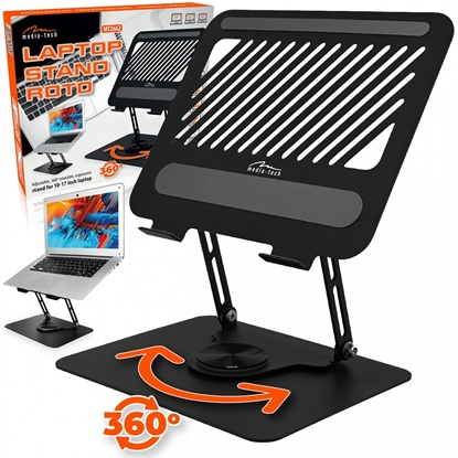 Picture of Obrotowa, ergonomiczna podstawka pod laptopa 10-17 LAPTOP STAND ROTO MT2662 pełna regulacja