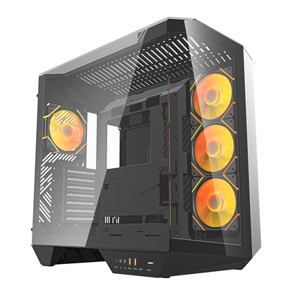 Изображение Obudowa Darkflash DY470 czarna + 4 wentylatory + uchwyt GPU