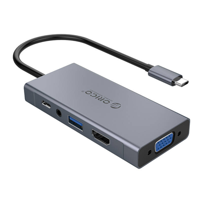 Attēls no Orico 5-in-1 adaptera koncentrators, HDMI 4K + USB