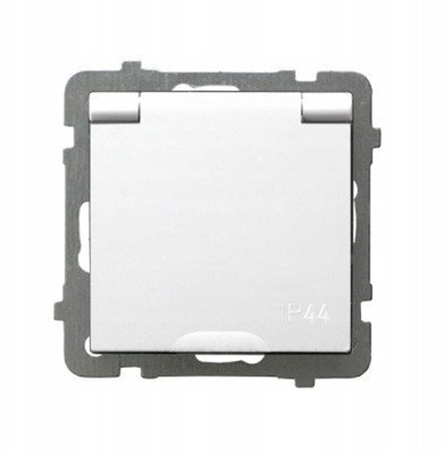 Picture of Ospel AS INVEST Gniazdo bryzgoszczelne z/u IP44 klapka biaa GPH-1GZ/MW-T - GPH-1GZ/MW-T