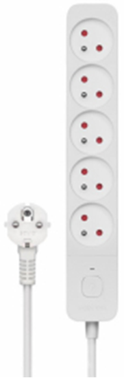 Изображение Pagarinātājs Savio Power strip 5 Sockets 5m