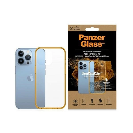 Picture of Panzer Glass PanzerGlass ClearCase Antibacterial Military Grade Certified Case for iPhone 13 Pro - Transparent Yellow