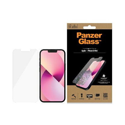 Изображение PanzerGlass | Clear Screen Protector | Apple | iPhone 13 Mini | Tempered glass | Antibacterial glass; Resistant to scratches and bacteria; Shock absorbing; Easy to install