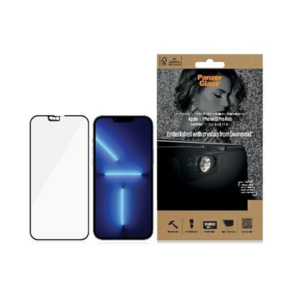 Attēls no PanzerGlass E2E Microfracture iPhone 13 Pro Max 6,7" CamSlider Swarovsky Case Friendly AntiBacterial czarny/black 2752