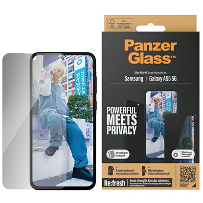 Изображение PanzerGlass PanzerGlass Ultra-Wide Fit Sam A55 5G A556 Privacy Screen Protection Easy Aligner Included P7358