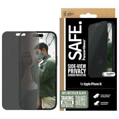 Picture of PanzerGlass Screen protector | Apple | iPhone 16 | Glass | Black | Ultra-Wide Fit