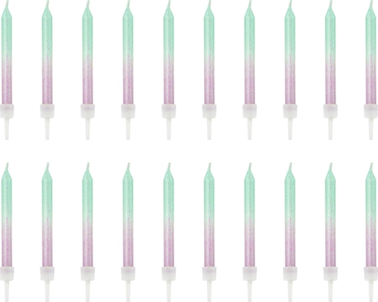 Picture of Party Deco wieczki urodzinowe ombre z podstawkami - 20 szt. uniwersalny