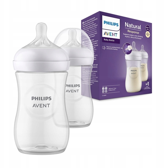 Picture of Philips AVENT Natural Response SCY903/02 9oz baby bottles - 2 pack, Transparent