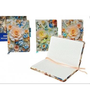 Picture of Piezīmju grāmatiņa Ziedi dažādas 16x11 cm 620827