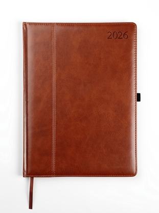 Изображение Plānotājs AMBASSADOR BLACK EDITION 2026 PU, A4, brūna krāsa (Baltic)