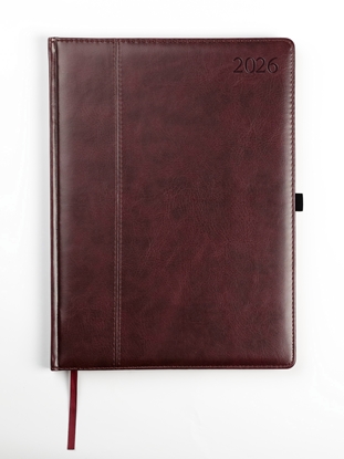 Изображение Plānotājs AMBASSADOR BLACK EDITION 2026, PU, A4, tumši brūna krāsa (Baltic)