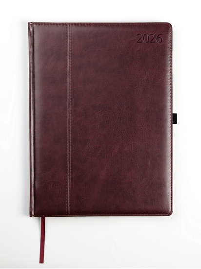 Изображение Plānotājs AMBASSADOR BLACK EDITION 2026, PU, A4, tumši brūna krāsa (Baltic)