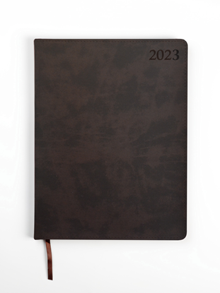 Изображение Plānotājs EXTRA SHINE, 2026, PU, A4, brūna krāsa (Baltic)