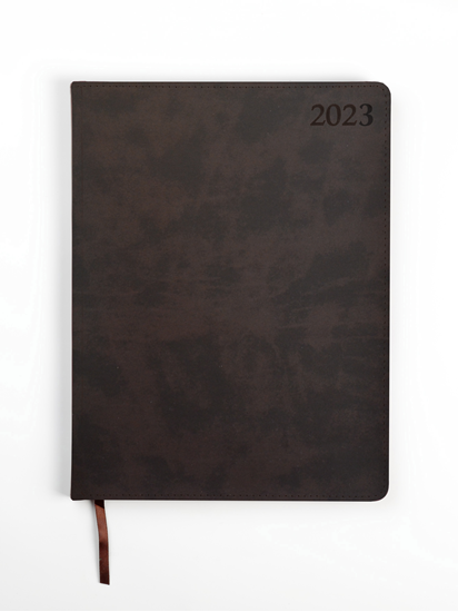 Изображение Plānotājs EXTRA SHINE, 2026, PU, A4, brūna krāsa (Baltic)