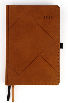 Изображение Plānotājs FASHION SPECIAL EDITION 2026, PU, A5, diena, brūna krāsa (Latviešu valodā)