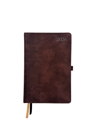 Picture of Plānotājs TRADITIONAL 2026, PU, A5, diena,  brūna krāsa (Latviešu valodā)