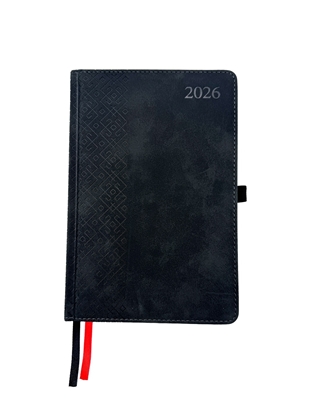 Изображение Plānotājs TRADITIONAL 2026, PU, A5, diena, melna krāsa(Latviešu valodā)
