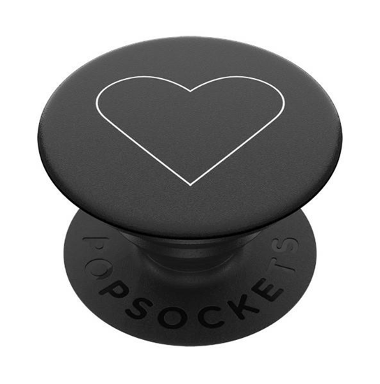 Изображение Popsockets 2 White Heart Black 800667 uchwyt i pod