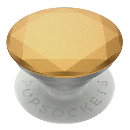 Picture of PopSockets PopSockets PopGrip - Wysuwana podstawa i uchwyt do smartfonów i tabletów z wymienn górn czci - Metaliczny diamentowy medalion zoty
