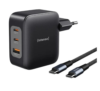 Picture of Intenso Power Adapter 100W   GaN 2x USB-C 1x USB-A inkl. Kabel 2m