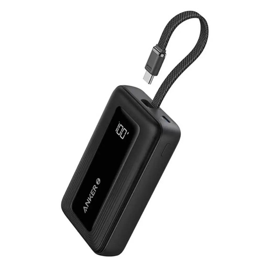 Picture of Powerbank ZOLO 10000mAh 30W wbudowany kabel USB-C, czarny