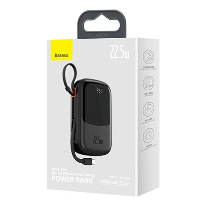 Attēls no Powerbank Baseus Qpow PRO with cable, 20000mAh, 22