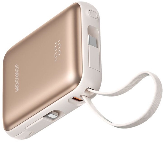 Picture of Powerbank Joyroom Powerbank JR-PBF27 22,5W 10000mAh z dwoma wbudowanymi kablami - zoty
