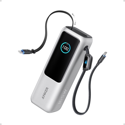 Picture of Powerbank ZOLO 25000mAh 165W wbudowany kabel USB-C srebrny