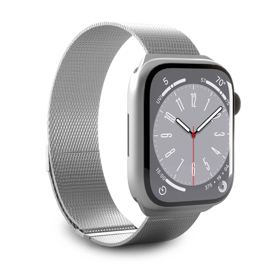 Изображение Puro Puro Milanese Magnetic Band - Pasek ze stali nierdzewnej do Apple Watch 42/44/45/49 mm (srebrny)