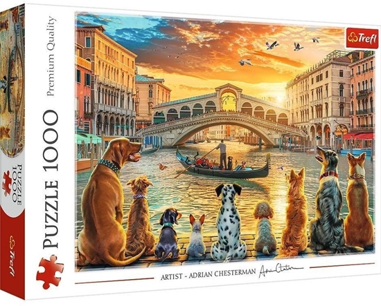 Picture of Puzzle 1000 Pieski w Wenecji TREFL
