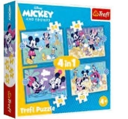 Attēls no Puzzle 4w1 Zabawne zdarzenia Myszki Miki TREFL
