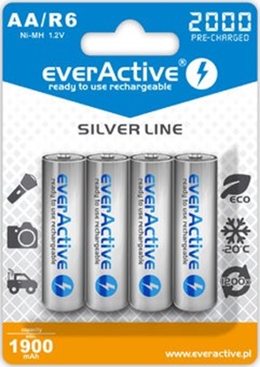 Picture of R06/AA akumulatori 1.2V everActive Silver line Ni-MH 2000 mAh iepakojumā 1 gb.