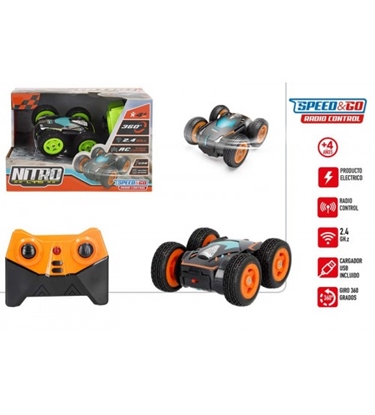 Picture of Radio vadāmā mašīna ar 360 ° rotāciju (USB, gumijas riepas) 8 cm 4+ CB41316